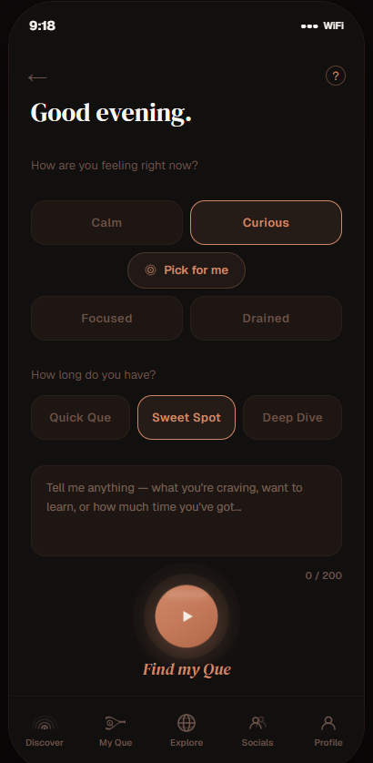 YouQue mood and time picker
